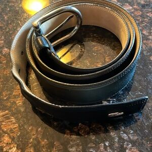 Lacoste 42 inch black leather belt